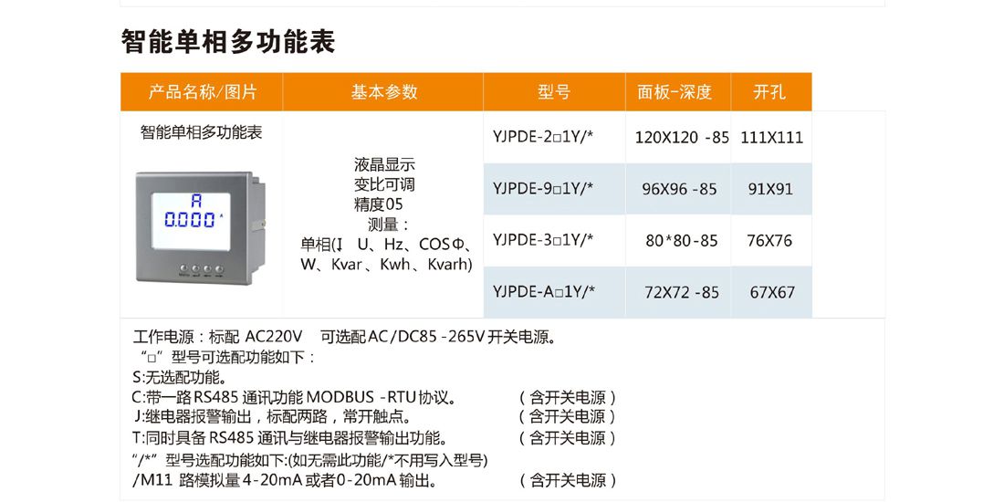 YJPD系列電氣儀表